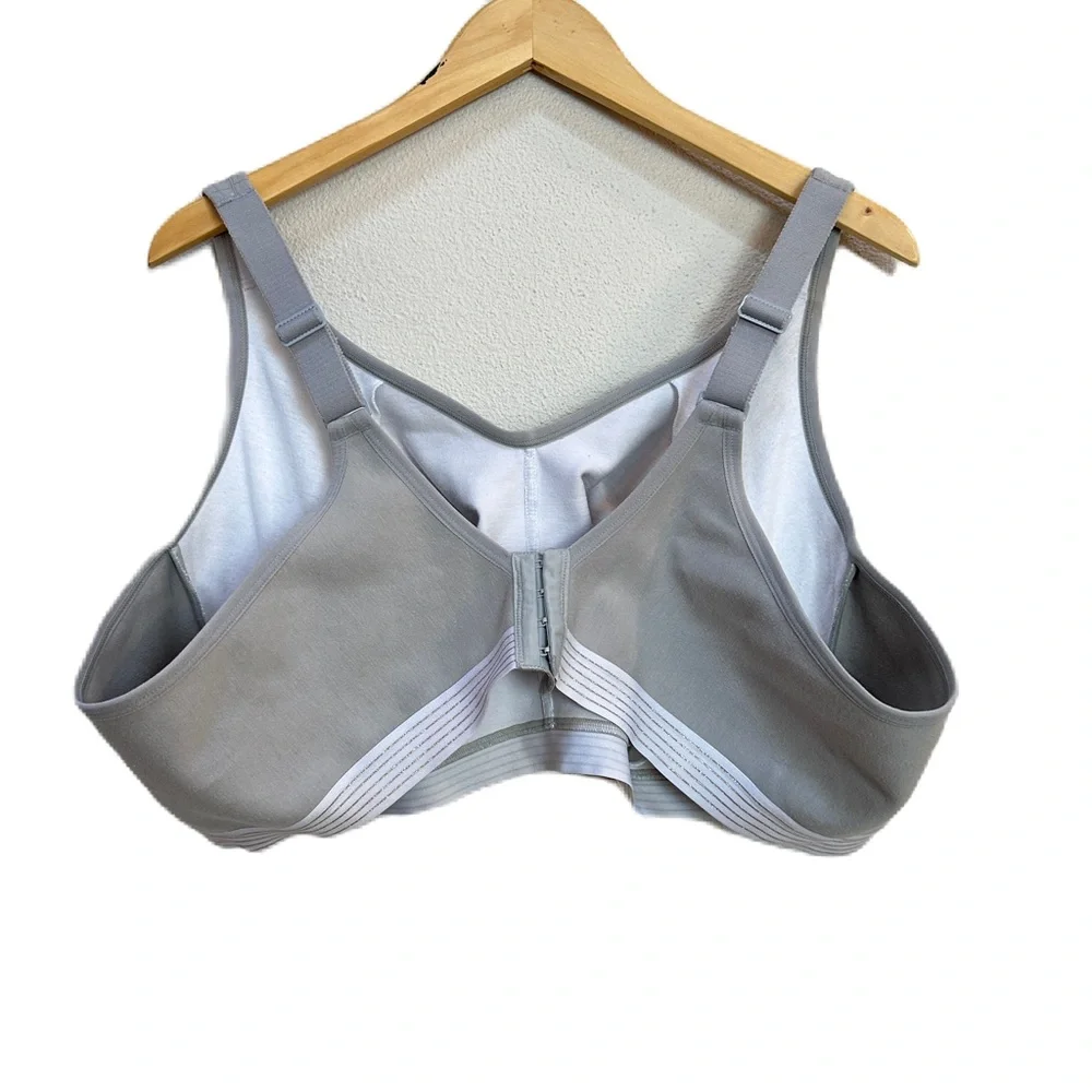 Cacique Unlined Full Coverage‎ No Wire Lace Bra Gray Women’s Sz 54D